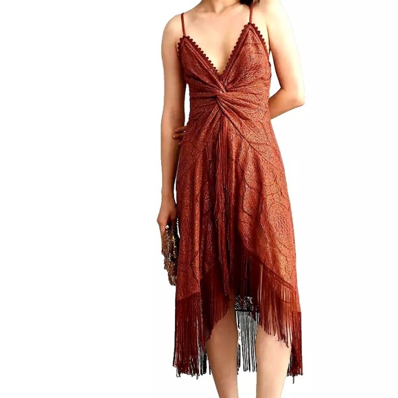 Anthropologie Bhanuni by Jyoti Crochet Fringe Dress 2 - Picture 1 of 10